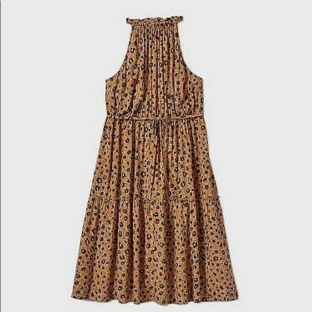 Ava & Vic Leopard Print Halter Dress
